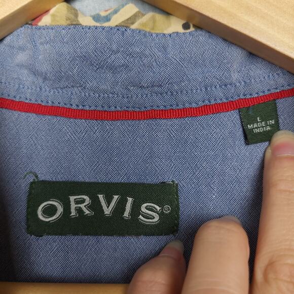 Orvis Mens Button-Up Shirt Large Aztec Southwest AOP Casual Outdoors Cotton - Picture 5 of 10